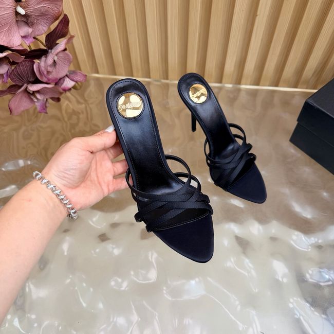 Saint Laurent in satin crepe and rhinestones Heel 9CM 69002-4