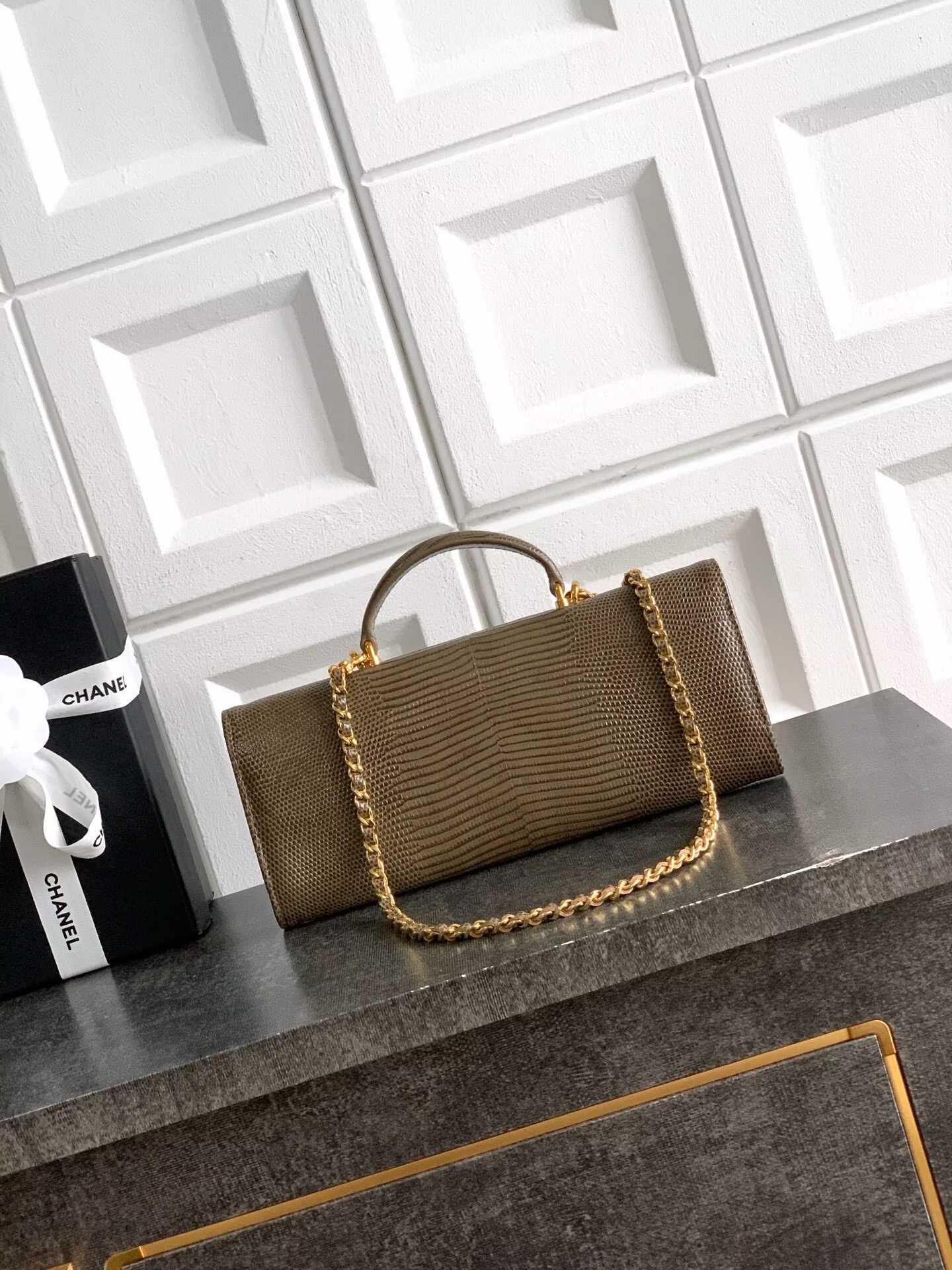 Chanel 26A Original Leather CC Handbag A6430 Khaki