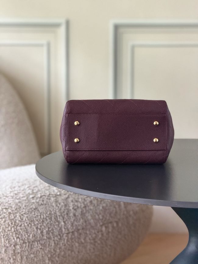 Chanel Small Shopping Bag AS6025 Burgundy Chanel Small Shopping Bag AS6025 Burgundy