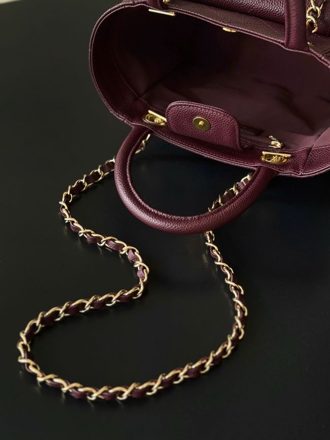 Chanel Small Shopping Bag AS6025 Burgundy Chanel Small Shopping Bag AS6025 Burgundy
