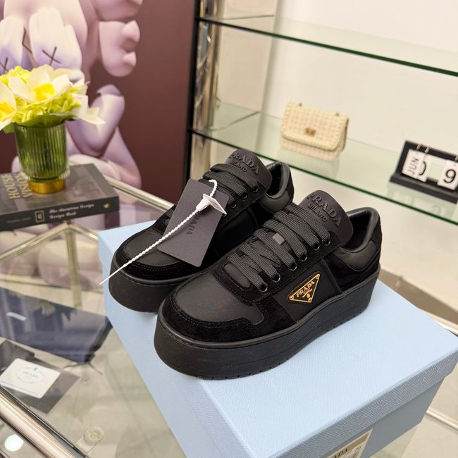 Prada Downtown Bold Re-Nylon and suede sneakers 1E792M-1