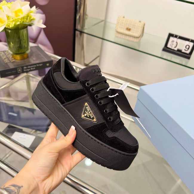 Prada Downtown Bold Re-Nylon and suede sneakers 1E792M-1