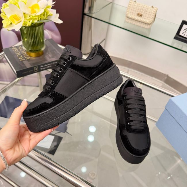 Prada Downtown Bold Re-Nylon and suede sneakers 1E792M-1
