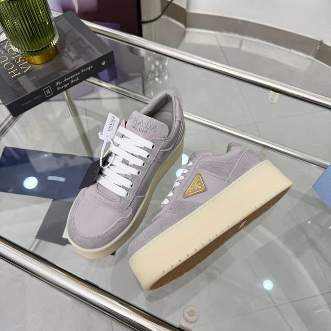 Prada Downtown Bold Re-Nylon and suede sneakers 1E792M-2