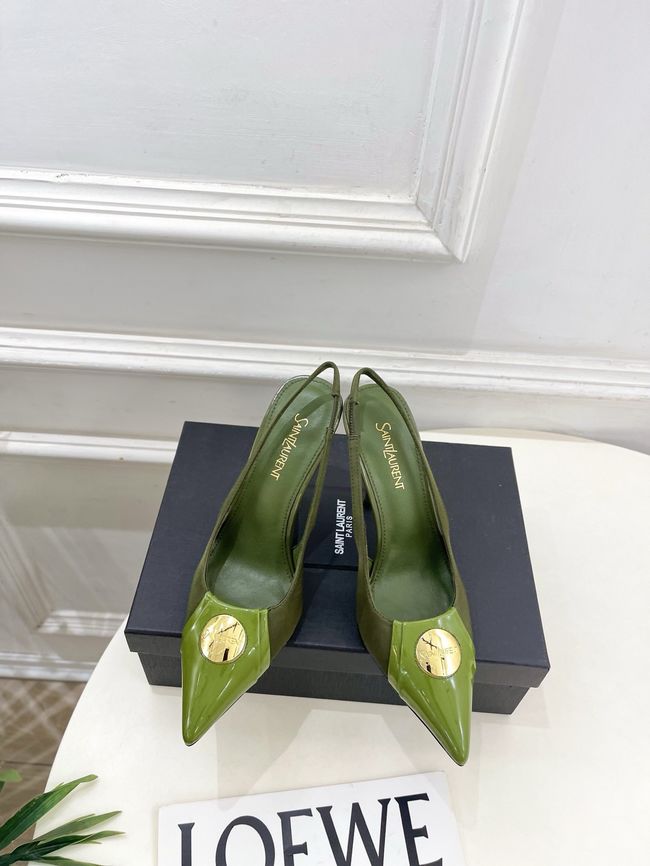 Saint Laurent LOUIS slingback pumps in patent leather and satin CN1000-1 Saint Laurent LOUIS slingback pumps in patent leather and satin CN1000-1