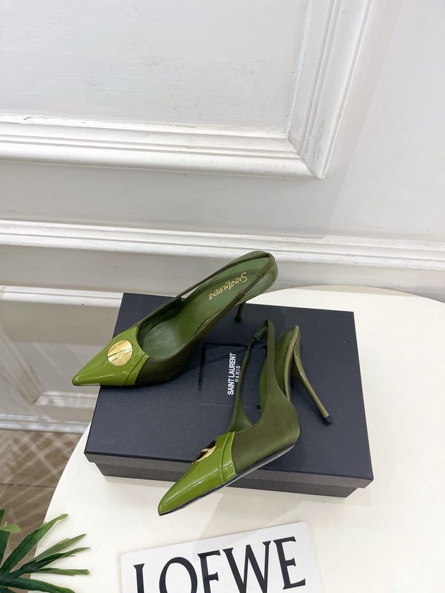 Saint Laurent LOUIS slingback pumps in patent leather and satin CN1000-1 Saint Laurent LOUIS slingback pumps in patent leather and satin CN1000-1
