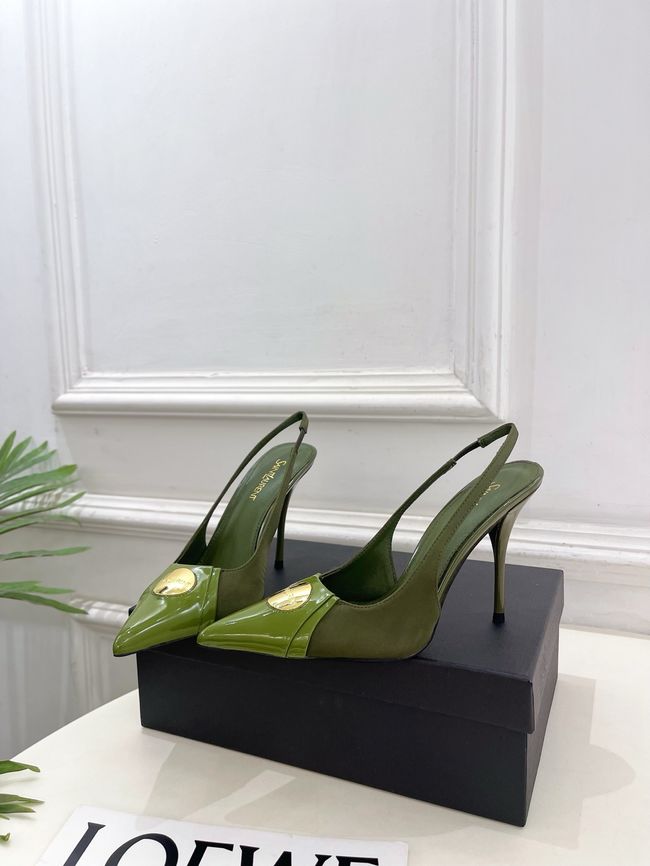 Saint Laurent LOUIS slingback pumps in patent leather and satin CN1000-1 Saint Laurent LOUIS slingback pumps in patent leather and satin CN1000-1