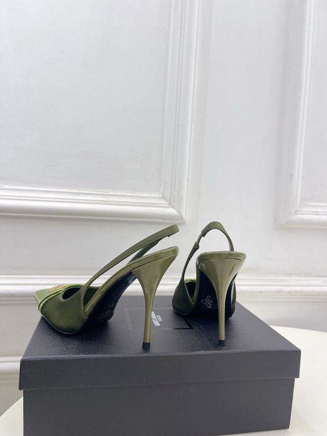 Saint Laurent LOUIS slingback pumps in patent leather and satin CN1000-1 Saint Laurent LOUIS slingback pumps in patent leather and satin CN1000-1