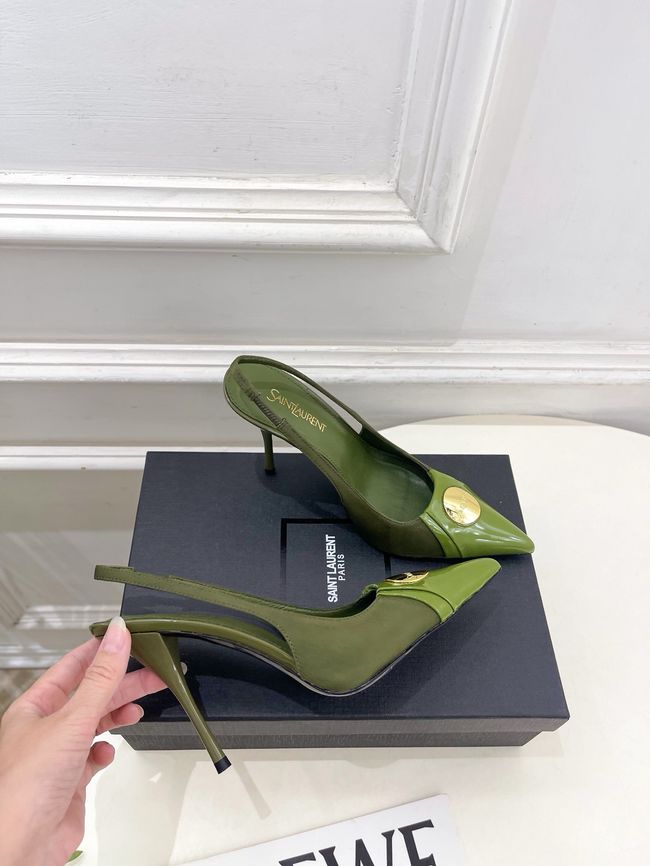 Saint Laurent LOUIS slingback pumps in patent leather and satin CN1000-1 Saint Laurent LOUIS slingback pumps in patent leather and satin CN1000-1