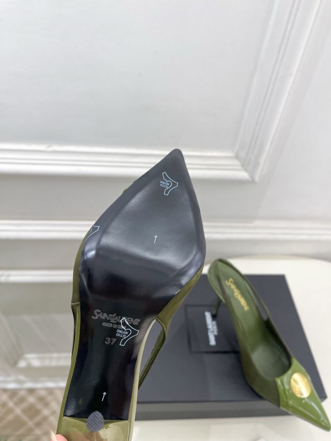 Saint Laurent LOUIS slingback pumps in patent leather and satin CN1000-1 Saint Laurent LOUIS slingback pumps in patent leather and satin CN1000-1
