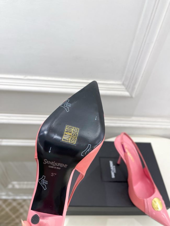 Saint Laurent LOUIS slingback pumps in patent leather and satin CN1000-2 Saint Laurent LOUIS slingback pumps in patent leather and satin CN1000-2