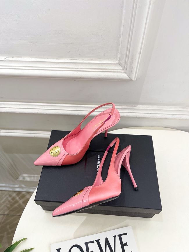 Saint Laurent LOUIS slingback pumps in patent leather and satin CN1000-2 Saint Laurent LOUIS slingback pumps in patent leather and satin CN1000-2
