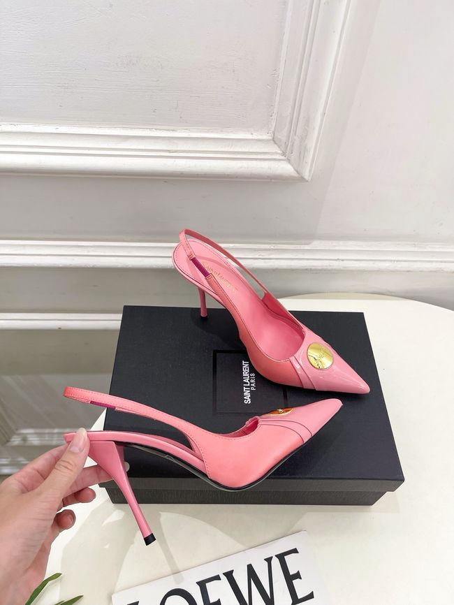 Saint Laurent LOUIS slingback pumps in patent leather and satin CN1000-2 Saint Laurent LOUIS slingback pumps in patent leather and satin CN1000-2