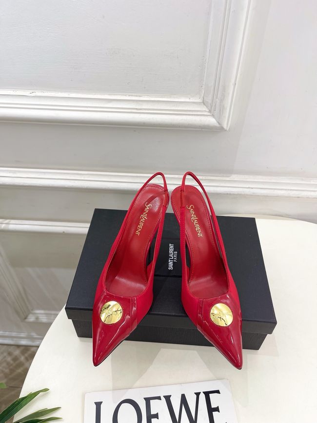 Saint Laurent LOUIS slingback pumps in patent leather and satin CN1000-3 Saint Laurent LOUIS slingback pumps in patent leather and satin CN1000-3