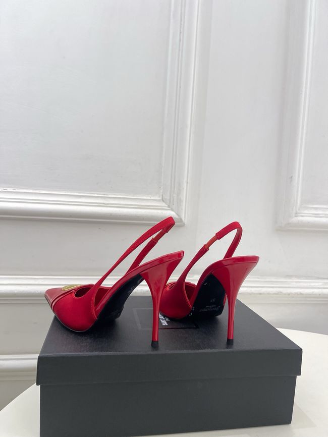 Saint Laurent LOUIS slingback pumps in patent leather and satin CN1000-3 Saint Laurent LOUIS slingback pumps in patent leather and satin CN1000-3