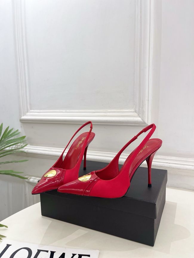 Saint Laurent LOUIS slingback pumps in patent leather and satin CN1000-3 Saint Laurent LOUIS slingback pumps in patent leather and satin CN1000-3
