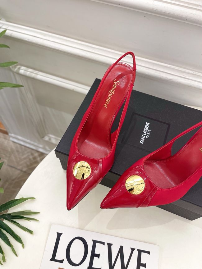 Saint Laurent LOUIS slingback pumps in patent leather and satin CN1000-3 Saint Laurent LOUIS slingback pumps in patent leather and satin CN1000-3