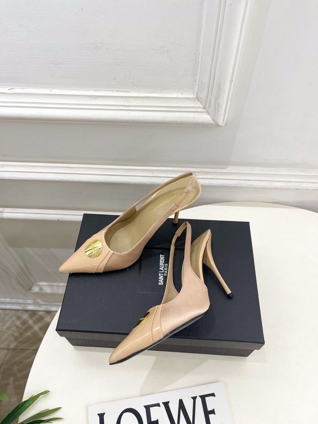Saint Laurent LOUIS slingback pumps in patent leather and satin CN1000-4 Saint Laurent LOUIS slingback pumps in patent leather and satin CN1000-4