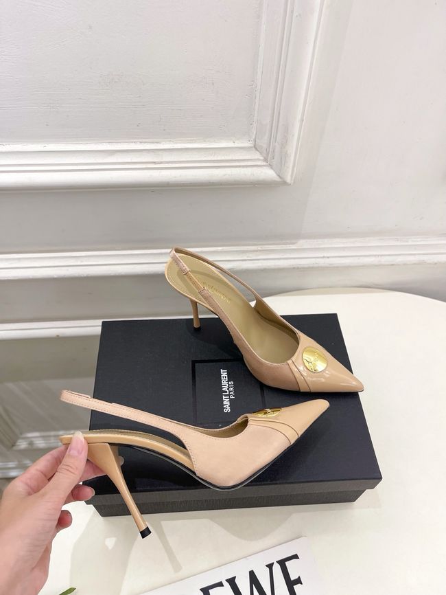 Saint Laurent LOUIS slingback pumps in patent leather and satin CN1000-4 Saint Laurent LOUIS slingback pumps in patent leather and satin CN1000-4
