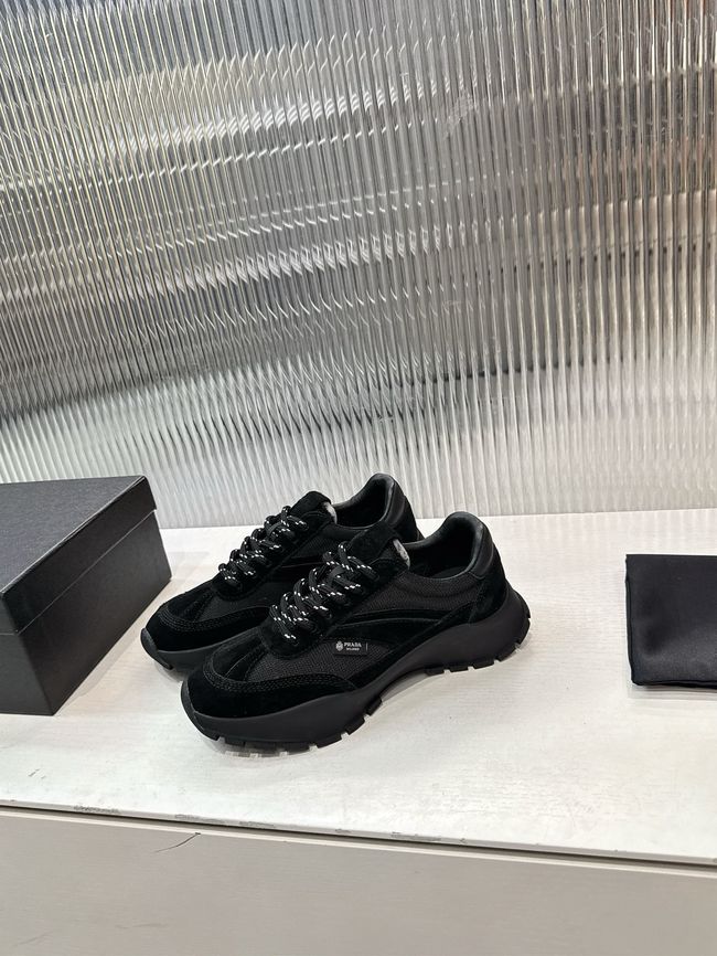 Prada Mesh fabric and suede sneakers 1E503O-2