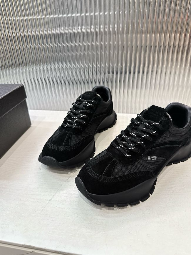 Prada Mesh fabric and suede sneakers 1E503O-2