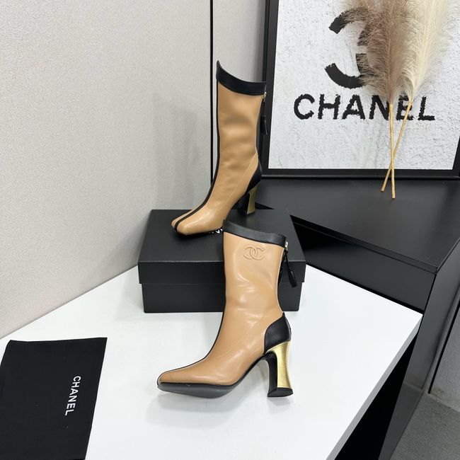 Chanel Mid-Calf Boots Calfskin 64176-5