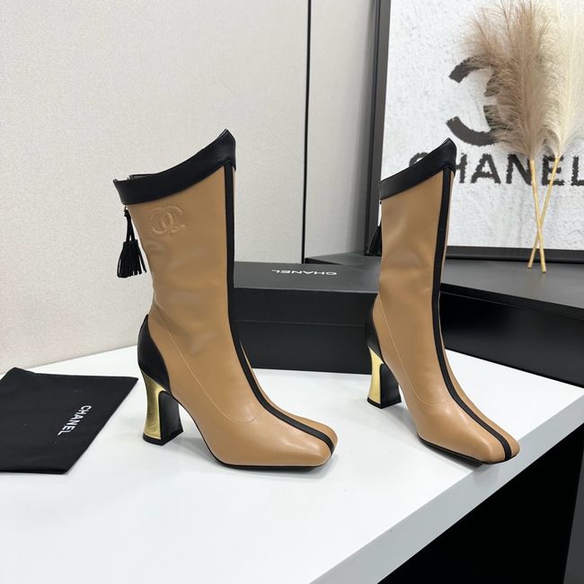 Chanel Mid-Calf Boots Calfskin 64176-5