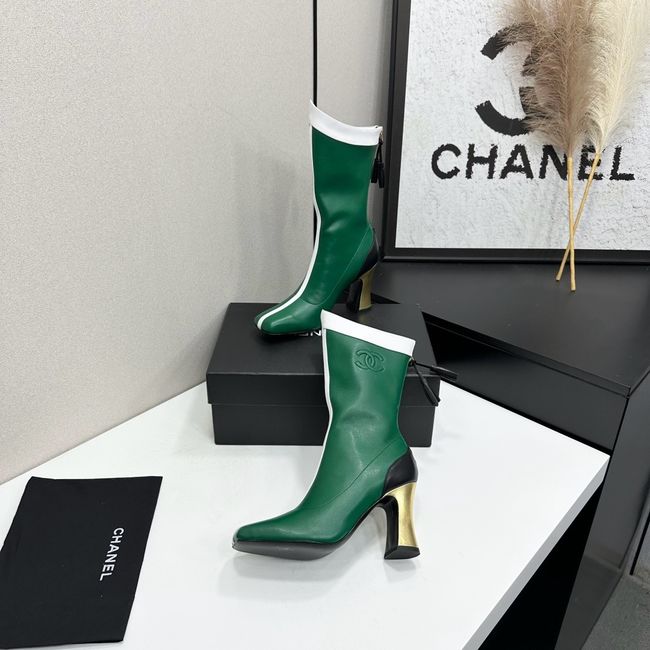 Chanel Mid-Calf Boots Calfskin 64176-6