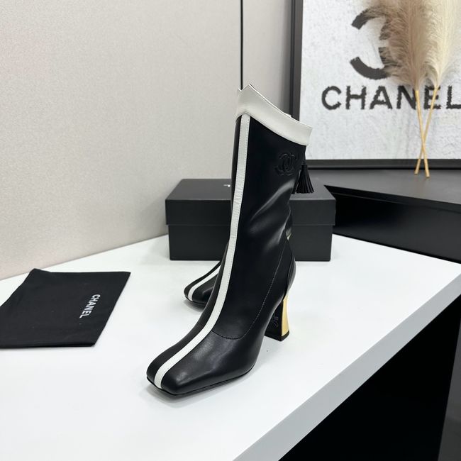 Chanel Mid-Calf Boots Calfskin 64176-7