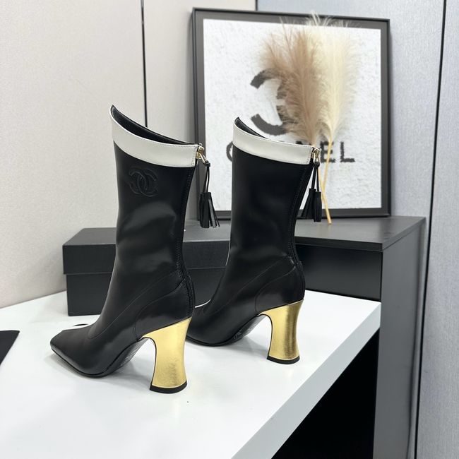Chanel Mid-Calf Boots Calfskin 64176-7