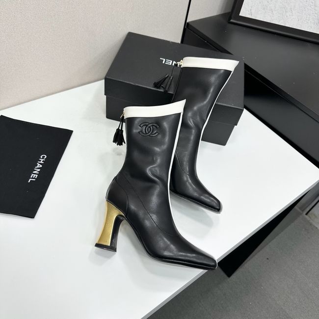 Chanel Mid-Calf Boots Calfskin 64176-7