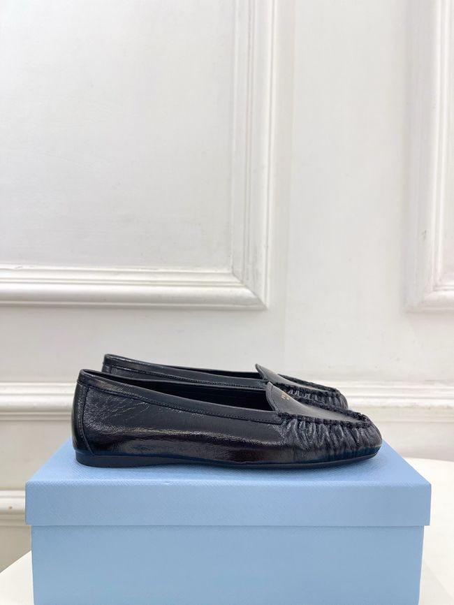 Prada Shuffle antiqued leather loafers 64173-1