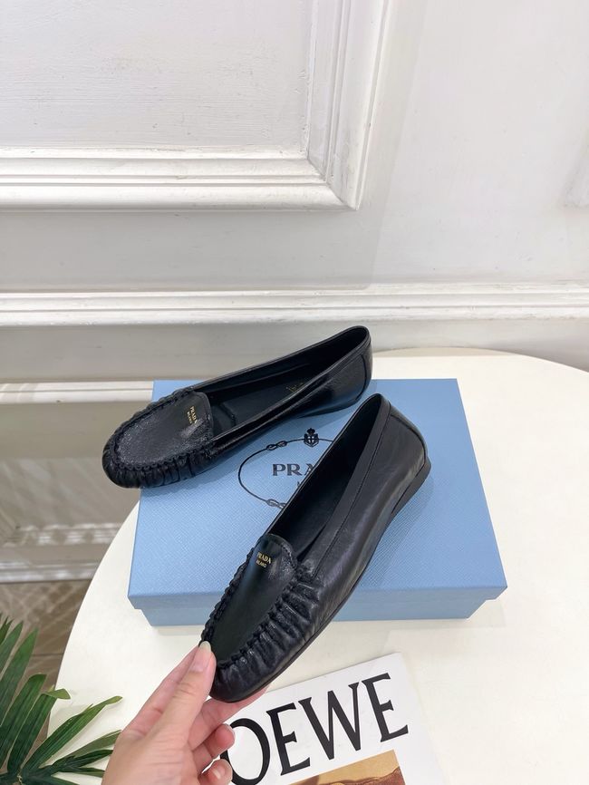 Prada Shuffle antiqued leather loafers 64173-1