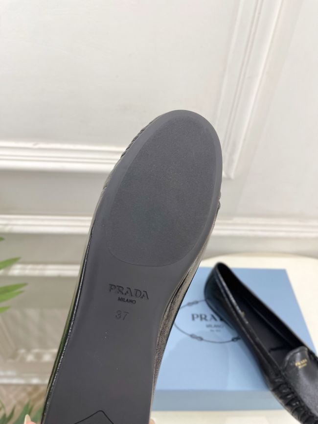 Prada Shuffle antiqued leather loafers 64173-1