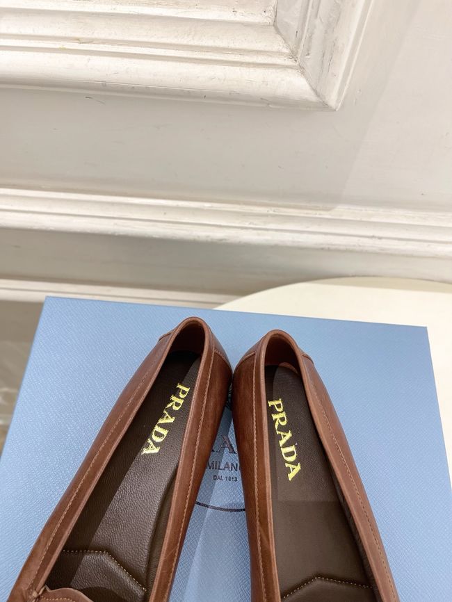 Prada Shuffle antiqued leather loafers 64173-2