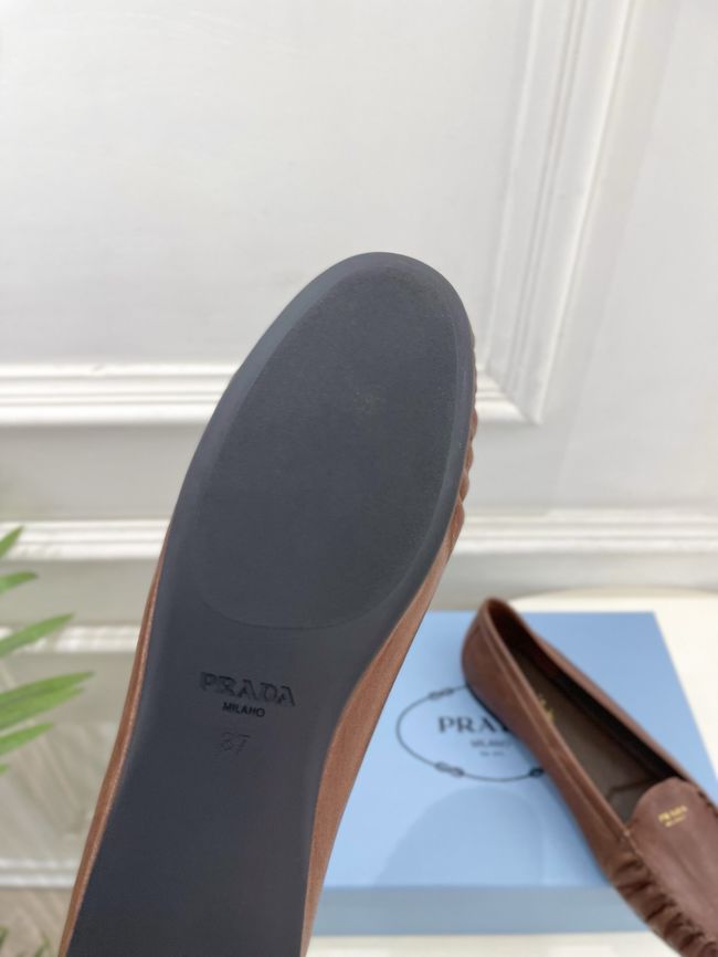 Prada Shuffle antiqued leather loafers 64173-2