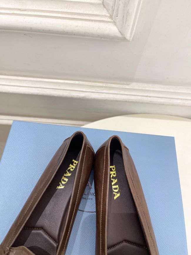 Prada Shuffle antiqued leather loafers 64173-4
