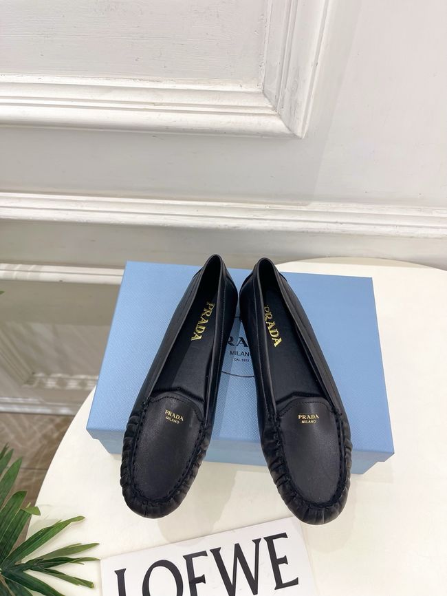 Prada Shuffle antiqued leather loafers 64173-5
