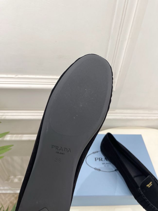 Prada Shuffle antiqued leather loafers 64173-7