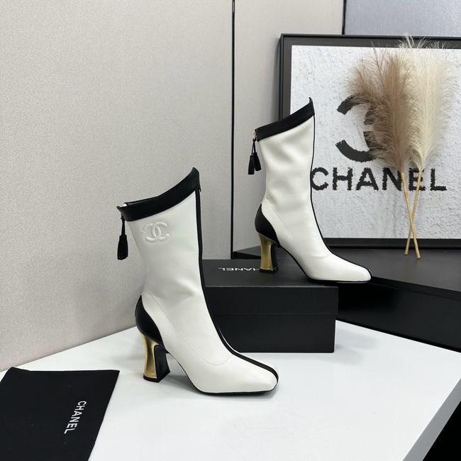 Chanel Mid-Calf Boots Calfskin 64176-8