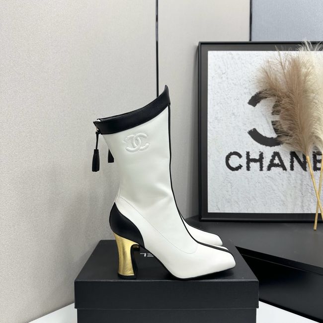 Chanel Mid-Calf Boots Calfskin 64176-8