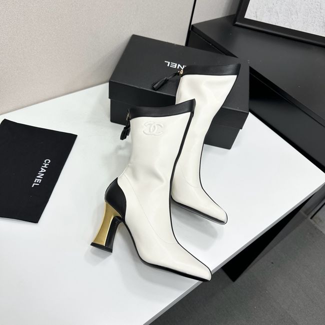 Chanel Mid-Calf Boots Calfskin 64176-8