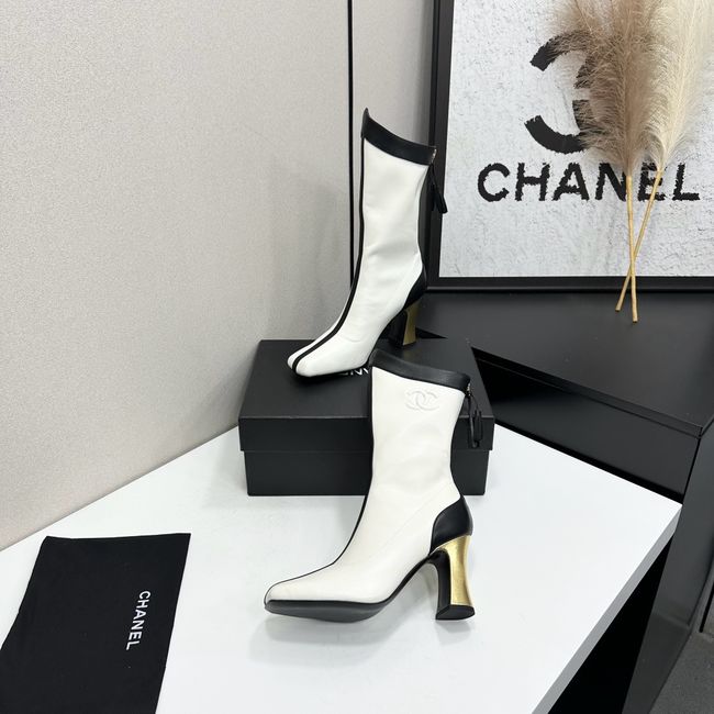 Chanel Mid-Calf Boots Calfskin 64176-8
