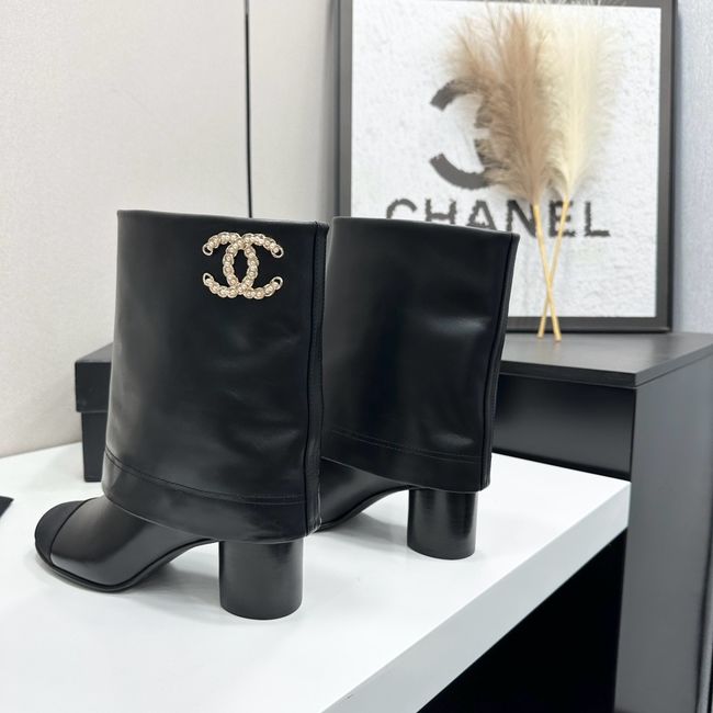 Chanel Mid-Calf Boots Calfskin 64183-1