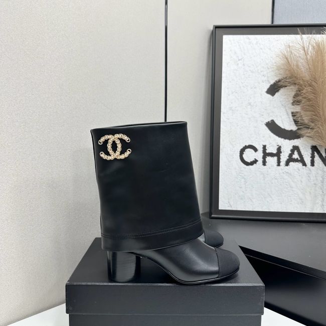 Chanel Mid-Calf Boots Calfskin 64183-1