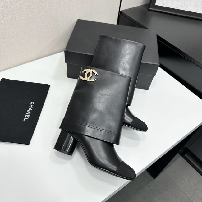 Chanel Mid-Calf Boots Calfskin 64183-1