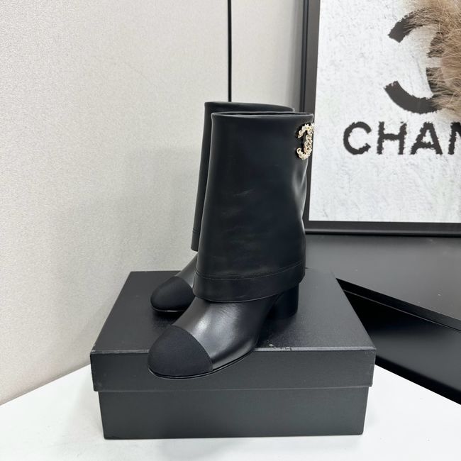 Chanel Mid-Calf Boots Calfskin 64183-1