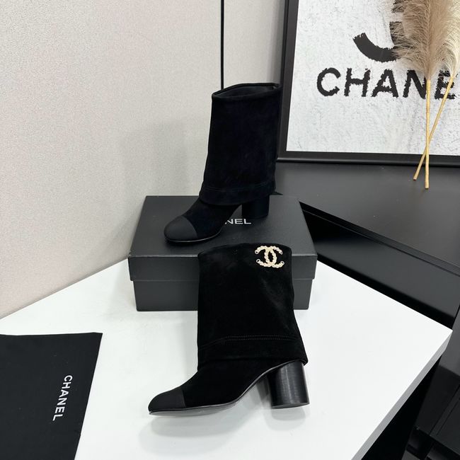 Chanel Mid-Calf Boots Calfskin 64183-2