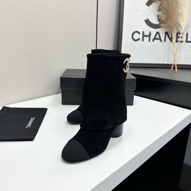 Chanel Mid-Calf Boots Calfskin 64183-2