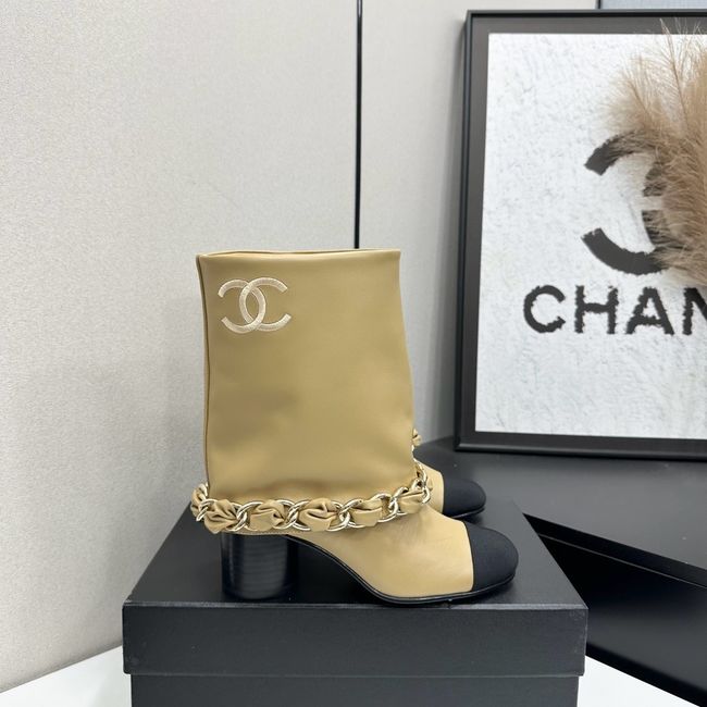 Chanel Mid-Calf Boots Calfskin 64183-4